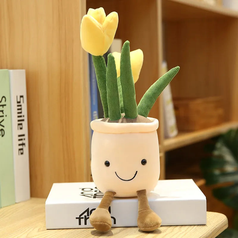 Lächelnde Tulpe Plüsch Pflanzendekoration