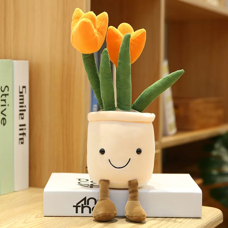 Lächelnde Tulpe Plüsch Pflanzendekoration