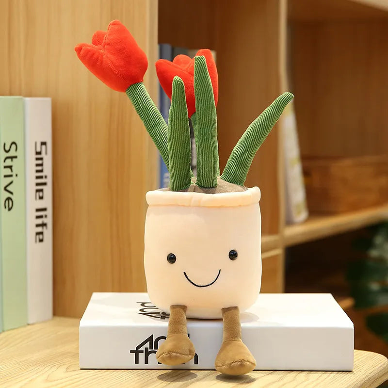 Lächelnde Tulpe Plüsch Pflanzendekoration