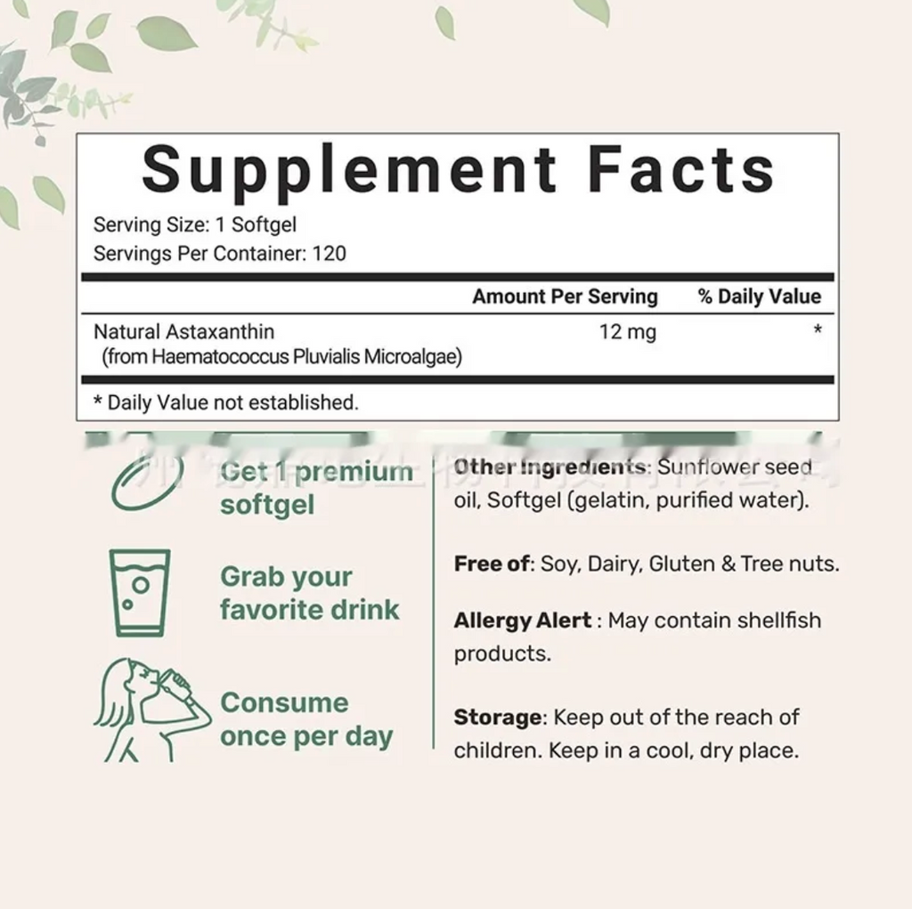 Astaxanthin Weichkapseln – 120 Tabletten