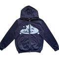 Kapuzenpullover mit Sternenprint und Reißverschluss