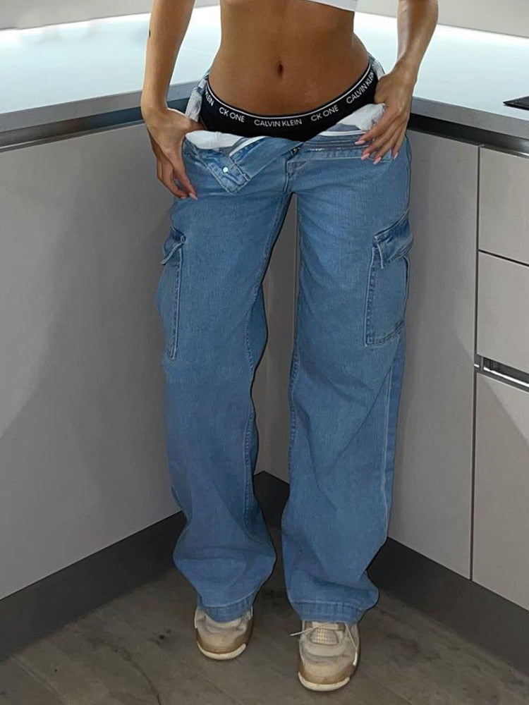 High-Waist-Cargohose, stylisch