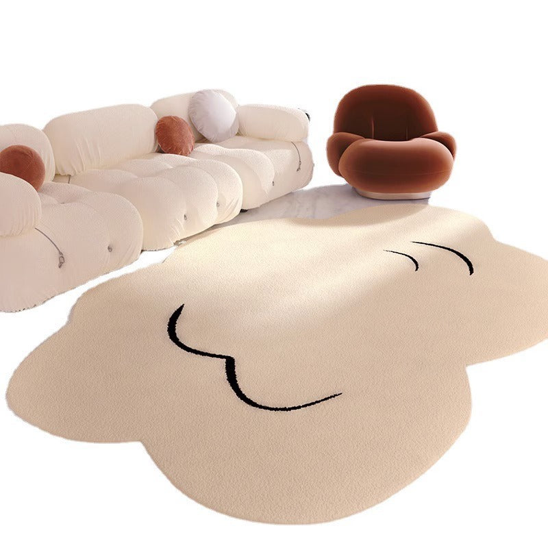 Minimalistischer japanischer cremefarbener Wolken-Teppich